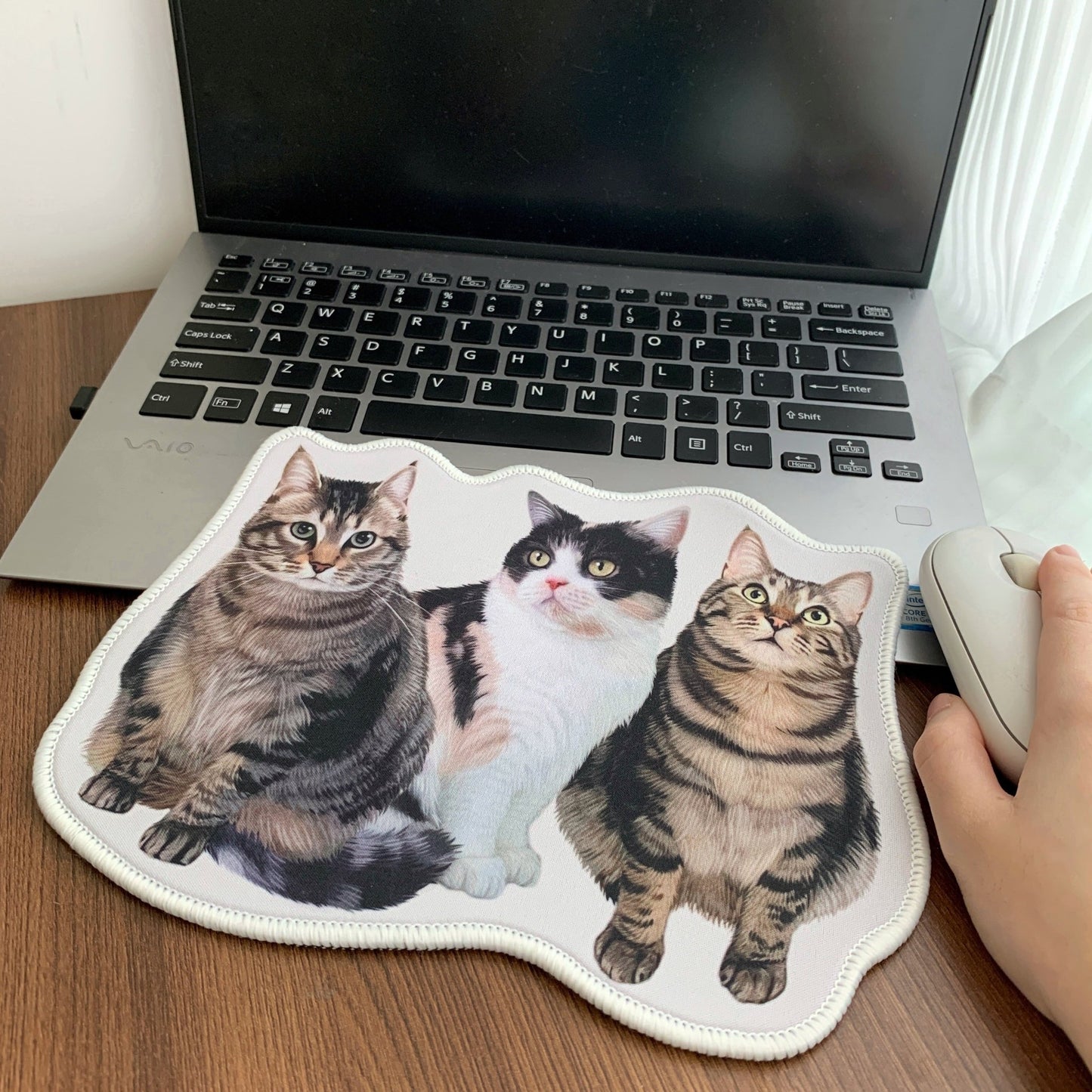 <可客製化> 不規則形狀滑鼠墊 - Cat Widgets