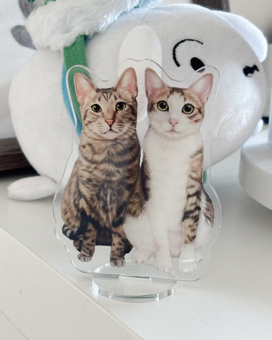 [插畫/照片客製化] 亞加力立牌 - Cat Widgets