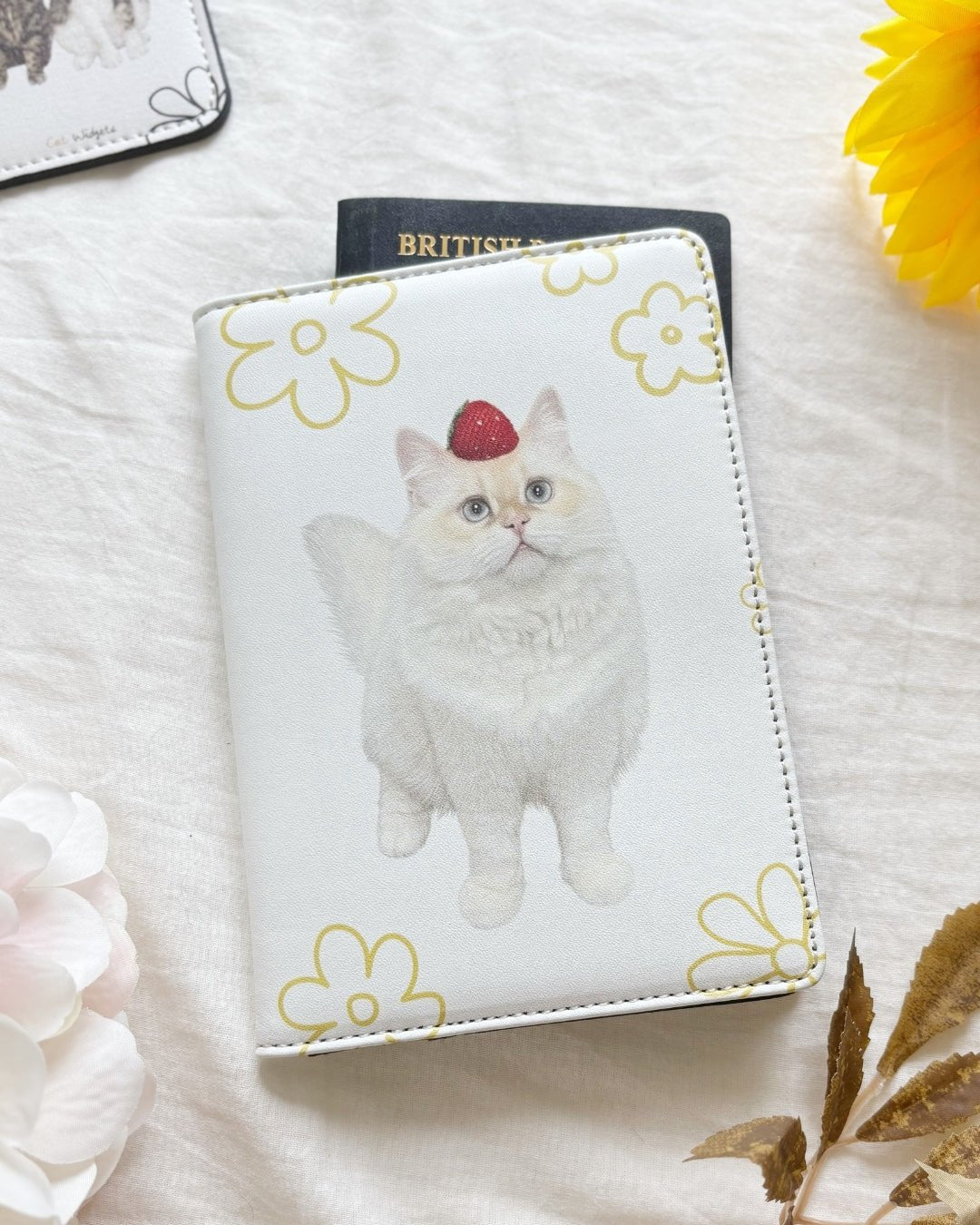 插畫客製化 | 寵物皮革護照套 - Cat Widgets