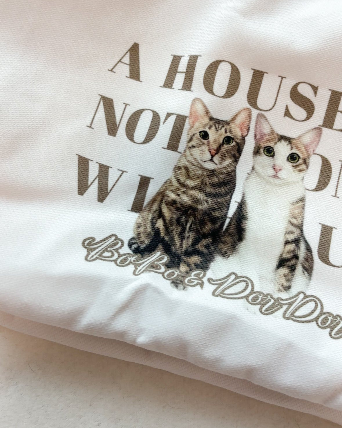[客製化] 拼色手把單肩帆布袋 - Cat Widgets