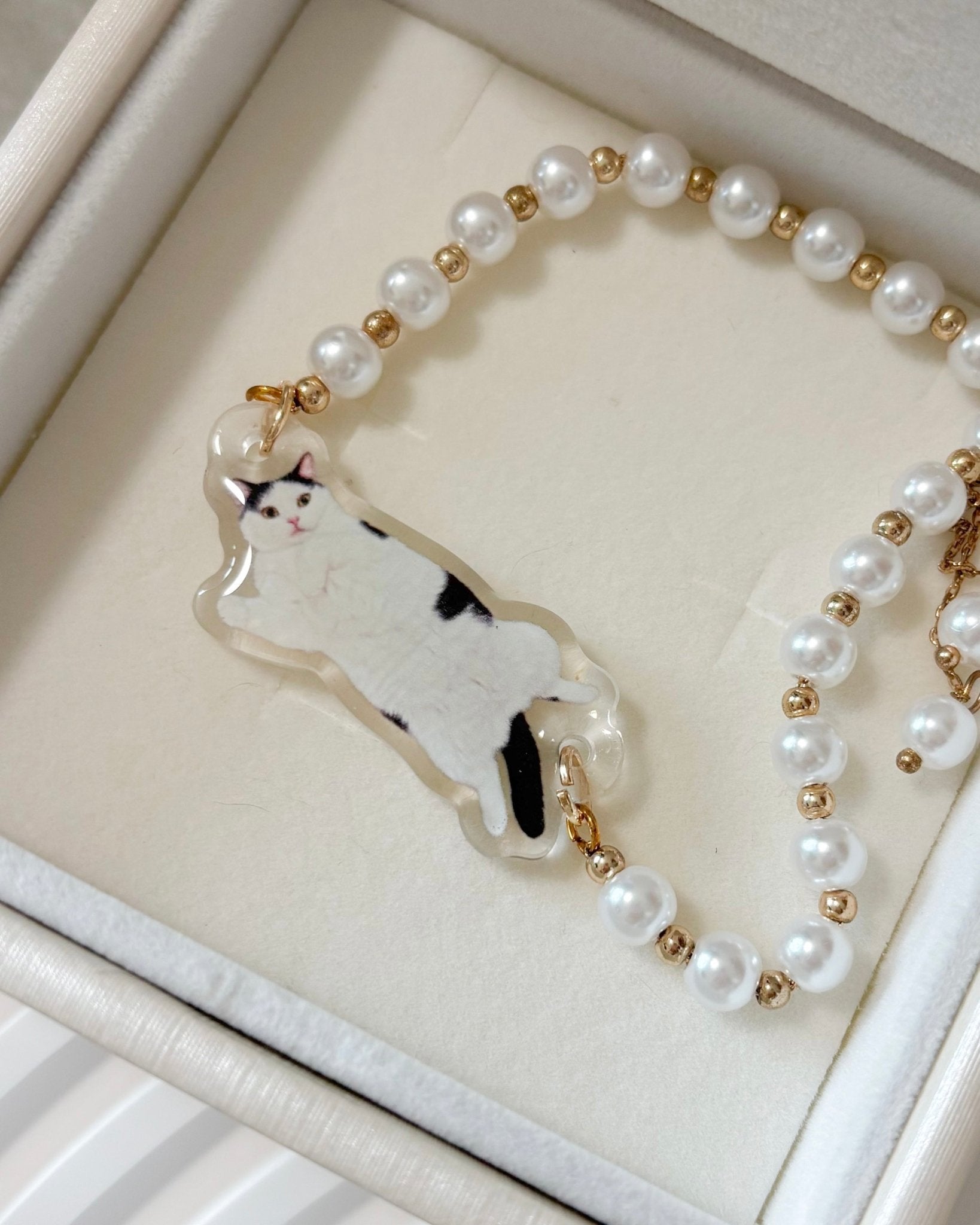 [聖誕套裝] 聖誕珍珠禮品組 The Pearl Gift Box 🎁 (寵物造型珍珠手鏈) - Cat Widgets