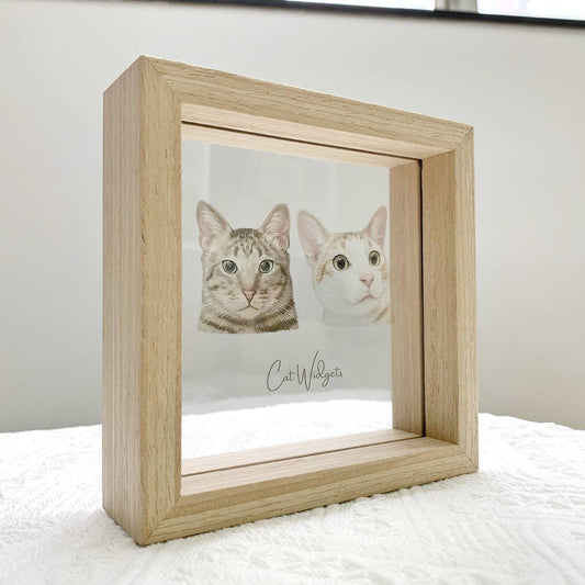 [寵物訂製系列] 木框透明畫 - Cat Widgets 工具貓